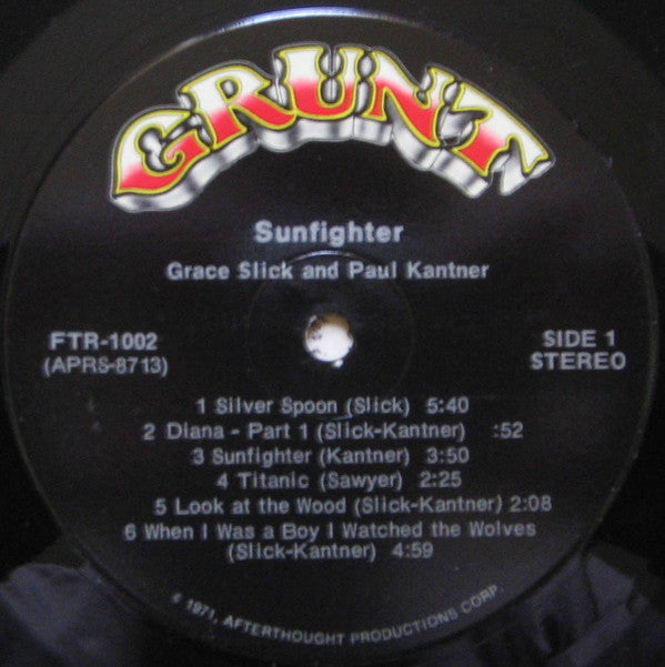Kantner, Paul / Grace Slick - Sunfighter (VG) (Vinyl LP)