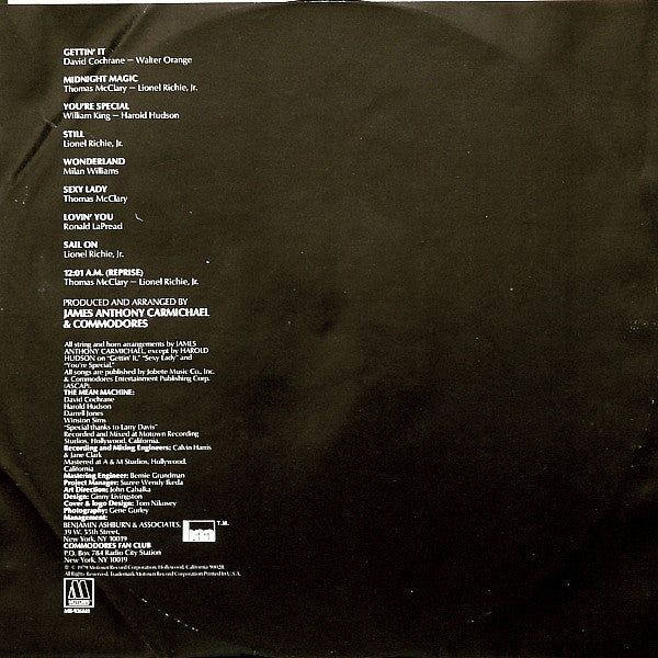 Commodores - Midnight Magic (Vinyl, VG+) (Vinyl LP)