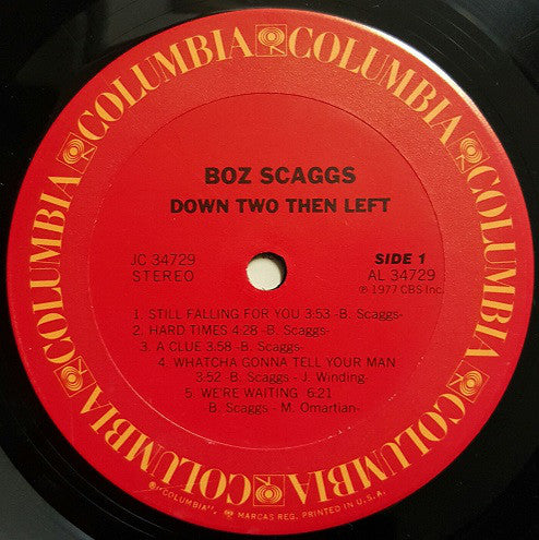 Scaggs, Boz - Down Two Then Left (Vinyl, VG+) (Vinyl LP)