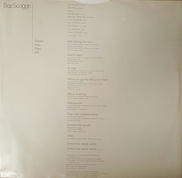 Scaggs, Boz - Down Two Then Left (Vinyl, VG+) (Vinyl LP)