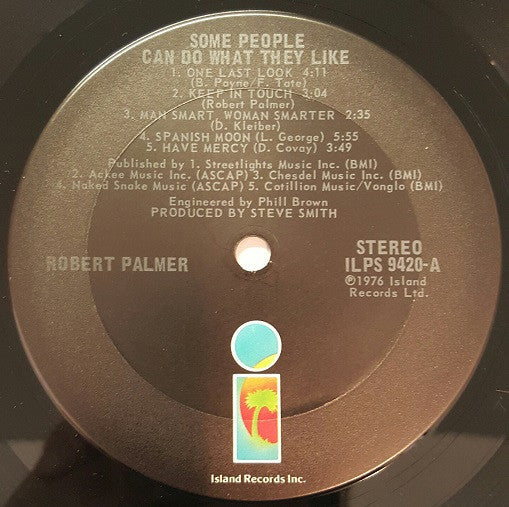 Palmer, Robert - Some People Can Do What They Like (Vinyl, VG) (Vinyl LP)