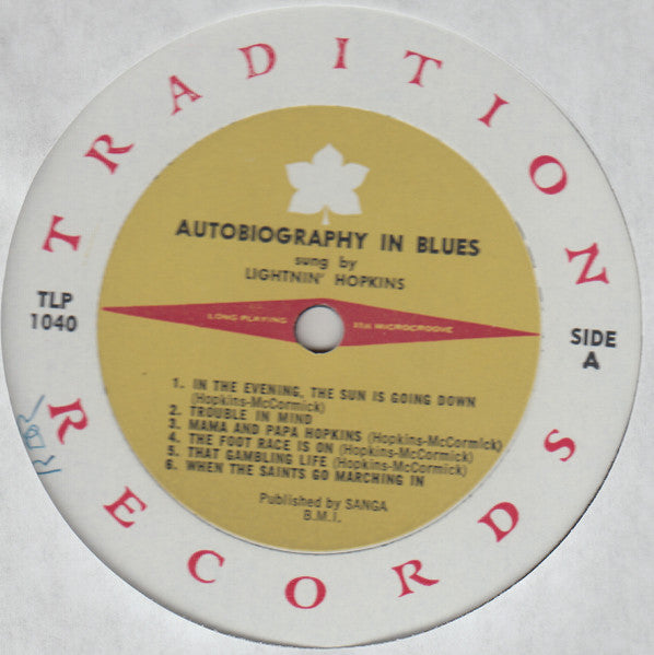 Hopkins, Lightnin - Autobiography In Blues (Vinyl, VG+) (Vinyl LP)