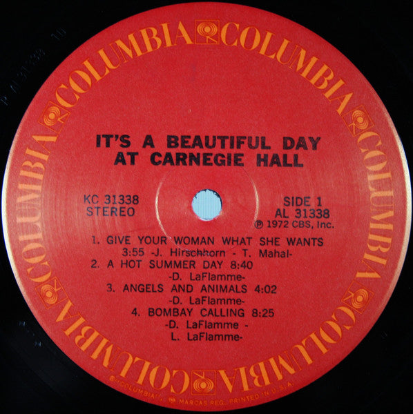 It's A Beautiful Day - At Carnegie Hall (VG+) (Vinyl LP)