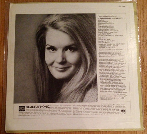 Anderson, Lynn - Lynn Anderson's Greatest Hits (VG+) (Vinyl LP)