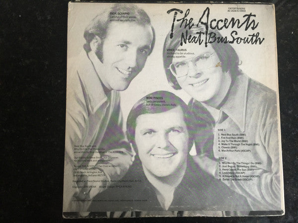 Accents  - Next Bus South (Vinyl, VG) (Vinyl LP)