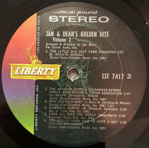 Jan & Dean - Jan & Dean Golden Hits Volume 2 (Vinyl, VG) (Vinyl LP)