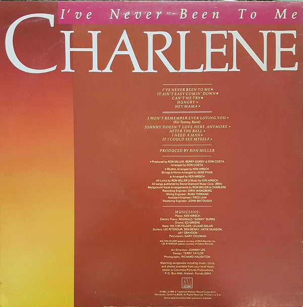 Charlene - I've Never Been To Me (Vinyl, VG+) (Vinyl LP)