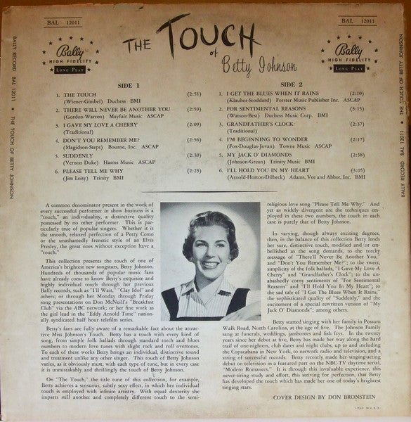 Johnson, Betty - The Touch of Betty Johnson (VG+) (Vinyl LP)