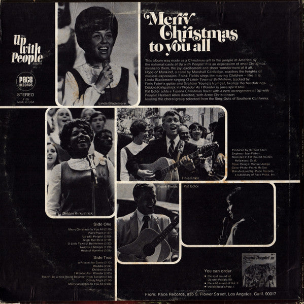 Up With People - Merry Christmas To You All (VG) (Vinyl LP)