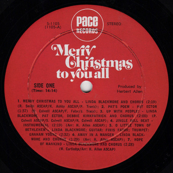 Up With People - Merry Christmas To You All (VG) (Vinyl LP)