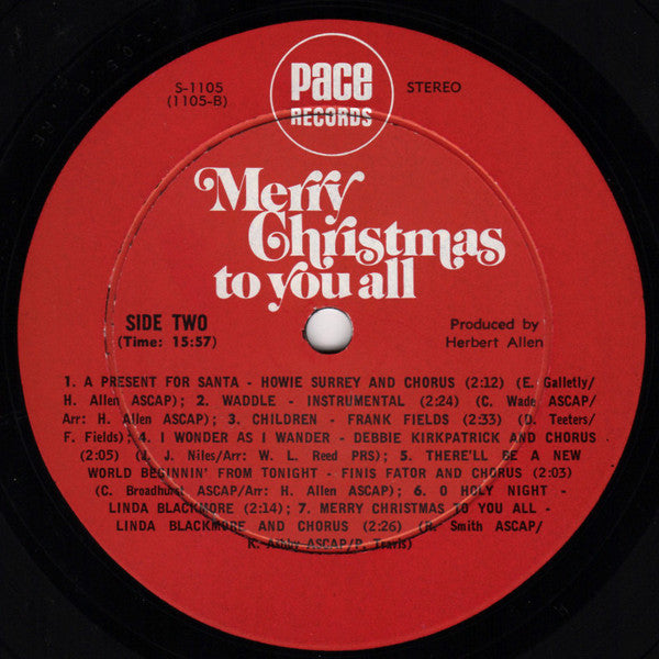 Up With People - Merry Christmas To You All (VG) (Vinyl LP)