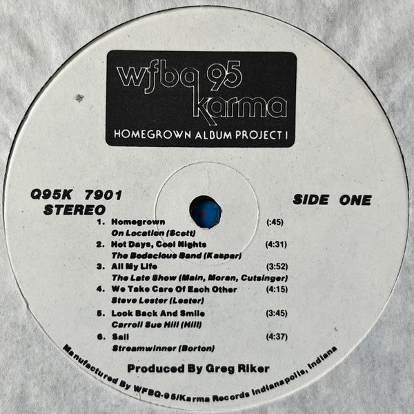Various - WFBQ 95 Karma Homegrown Album Project I (VG+) (Vinyl LP)