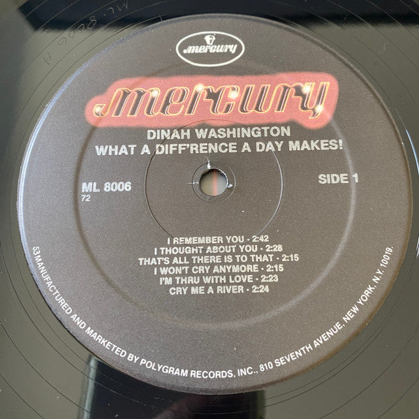 Washington, Dinah - What A Diff'rence A Day Makes! (Vinyl, VG+) (Vinyl LP)