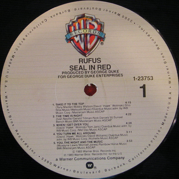 Rufus - Seal In Red (VG+) (Vinyl LP)