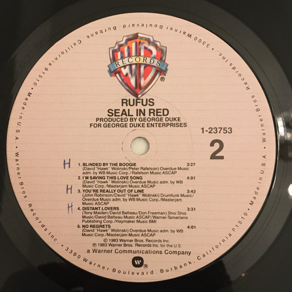 Rufus - Seal In Red (VG+) (Vinyl LP)