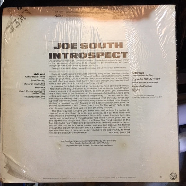 South, Joe - Introspect (VG+) (Vinyl LP)