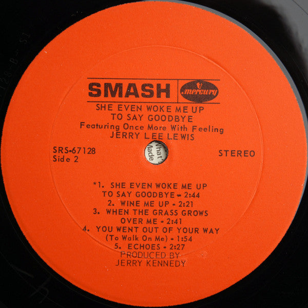 Lewis, Jerry Lee - She Even Woke Me Up To Say Goodbye (VG+) (Vinyl LP)