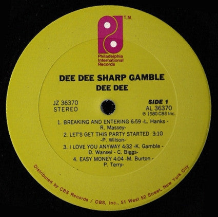 Sharp Gamble, Dee Dee - Dee Dee (VG) (Vinyl LP)