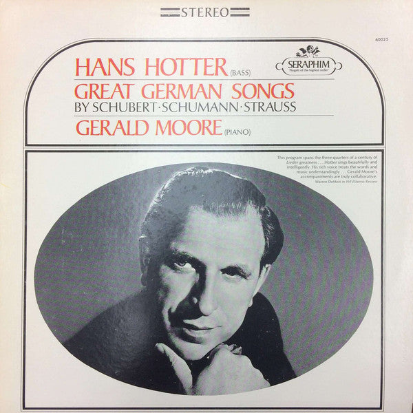 Hotter, Hans & Gerald Moore - Great German Songs (VG+) (Vinyl LP)