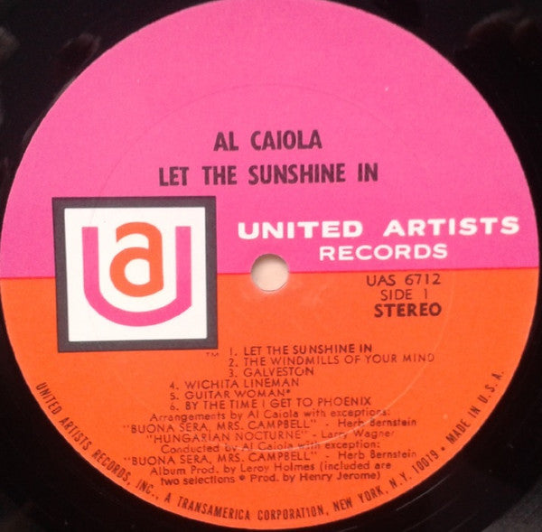 Caiola, Al - Let The Sunshine In (VG+) (Vinyl LP)