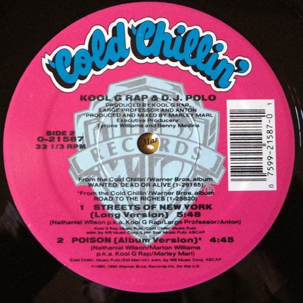 Kool G Rap & DJ Polo - Streets Of New York (VG+) (Vinyl LP)