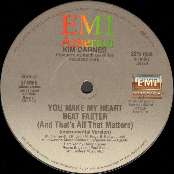 Carnes, Kim - You Make My Heart Beat Faster (And That's All That Matters) (VG+) (Vinyl LP)