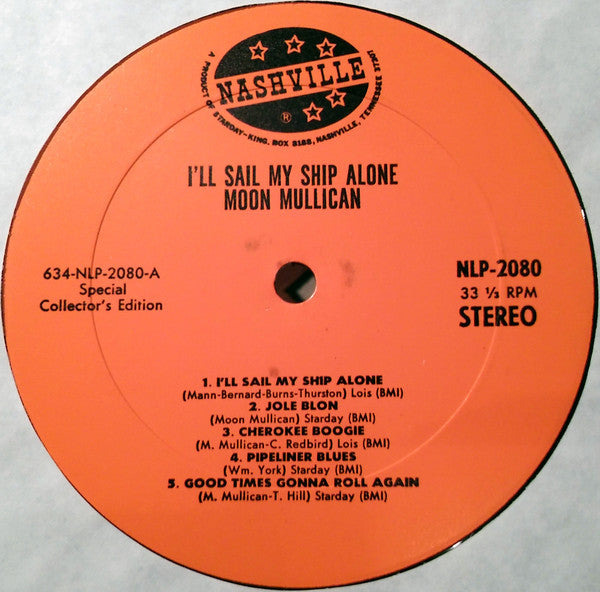 Mullican, Moon - I'll Sail My Ship Alone (VG+) (Vinyl LP)