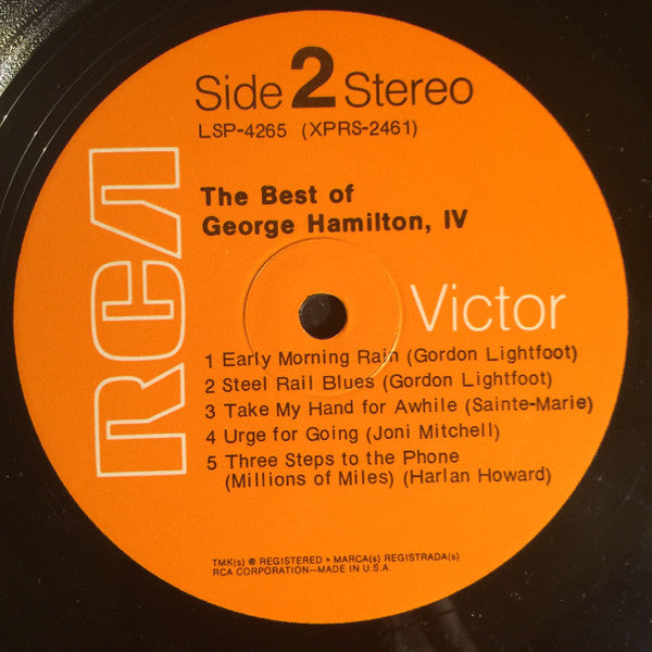 Hamilton IV, George - The Best Of George Hamilton IV (VG+) (Vinyl LP)