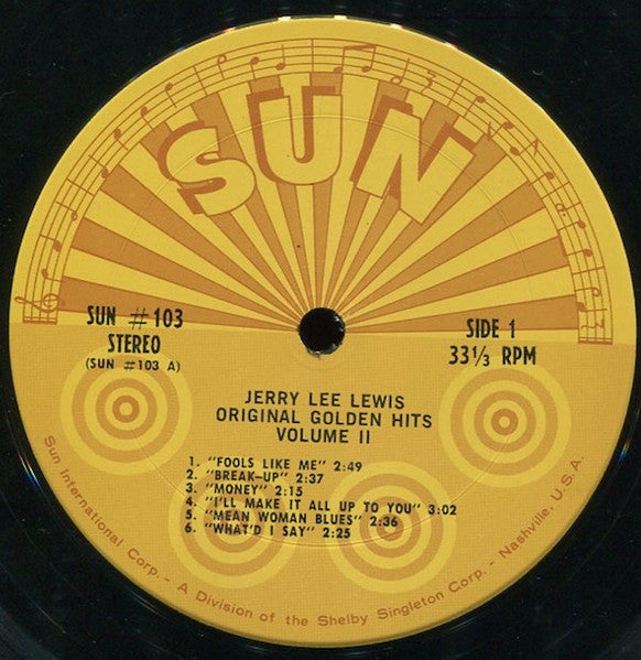Lewis, Jerry Lee - Original Golden Hits - Volume 2 (VG+) (Vinyl LP)