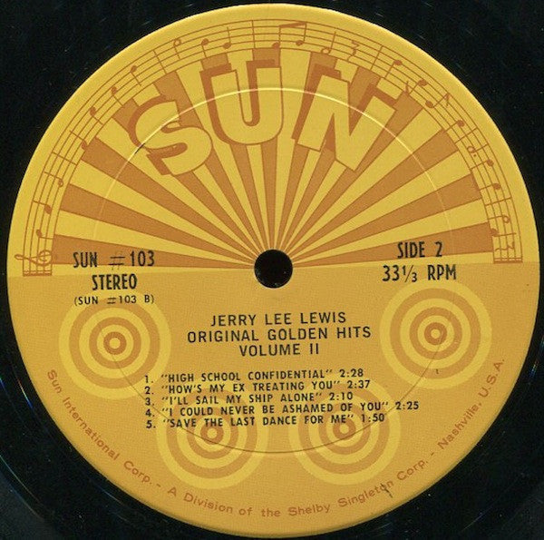 Lewis, Jerry Lee - Original Golden Hits - Volume 2 (VG+) (Vinyl LP)