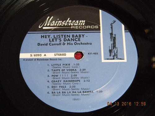 Carroll, David & His Orchestra - Hey, Listen Baby-Let's Dance (VG+) (Vinyl LP)