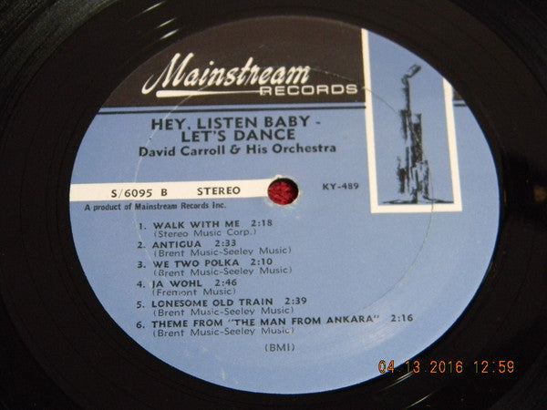 Carroll, David & His Orchestra - Hey, Listen Baby-Let's Dance (VG+) (Vinyl LP)