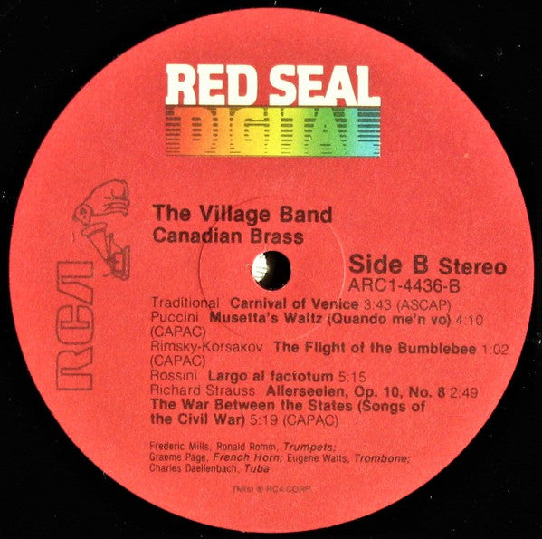Canadian Brass - The Village Band A Nostalgic Recollection By The Canadian Brass  (NM or M-) (Vinyl LP)