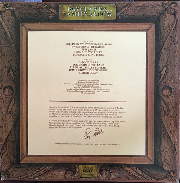 Clark, Roy - Roy Clark's Family Album (Vinyl, VG) (Vinyl LP)