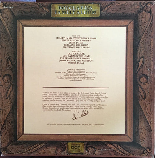 Clark, Roy - Roy Clark's Family Album (Vinyl, VG) (Vinyl LP)