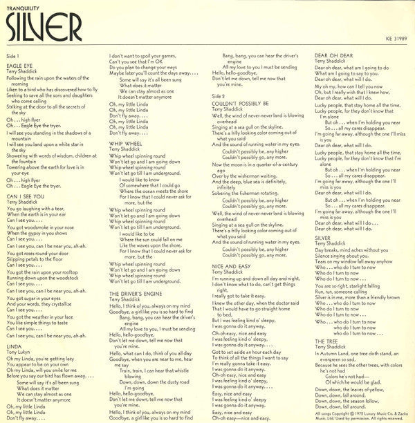 Tranquility  - Silver (VG+) (Vinyl LP)