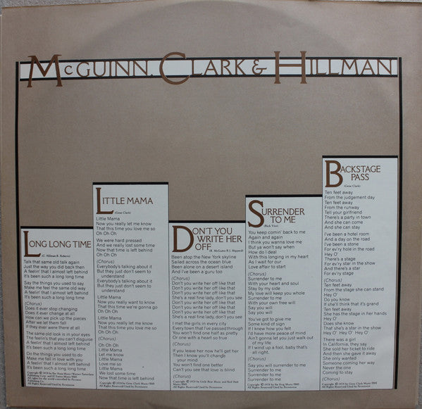 McGuinn, Clark & Hillman - McGuinn, Clark & Hillman (VG+) (Vinyl LP)