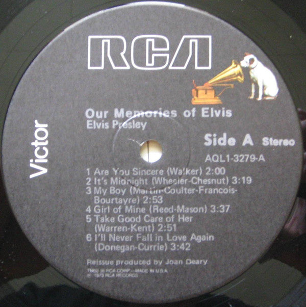 Elvis - Our Memories Of Elvis (VG) (Vinyl LP)