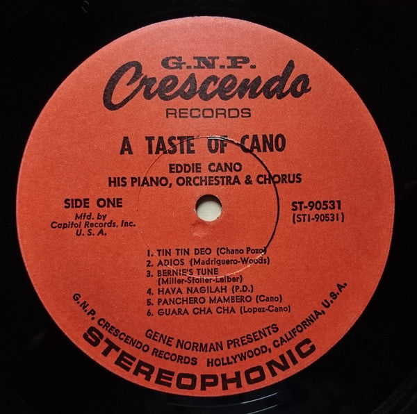 Cano, Eddie & His Piano, Orchestra & Chorus - A Taste Of Cano (VG+) (Vinyl LP)