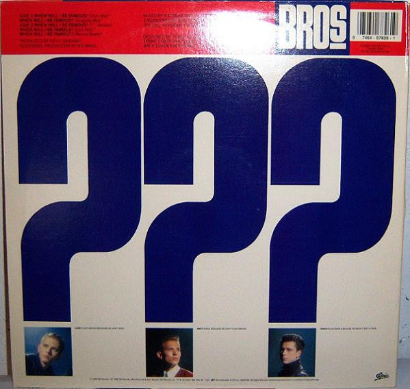 Bros - When Will I Be Famous? (VG+) (Vinyl LP)