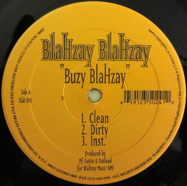 Blahzay Blahzay - Buzy Blahzay / Ice Grillz (VG+) (Vinyl LP)