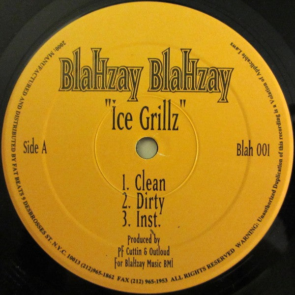 Blahzay Blahzay - Buzy Blahzay / Ice Grillz (VG+) (Vinyl LP)