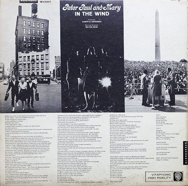 Peter, Paul And Mary - In The Wind (Vinyl, VG) (Vinyl LP)