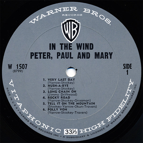 Peter, Paul And Mary - In The Wind (Vinyl, VG) (Vinyl LP)