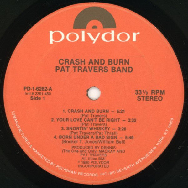 Travers, Pat Band - Crash And Burn (VG) (Vinyl LP)