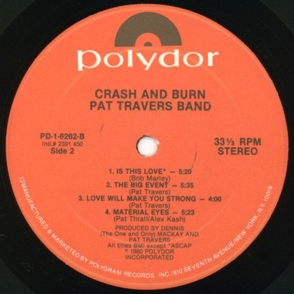 Travers, Pat Band - Crash And Burn (VG) (Vinyl LP)