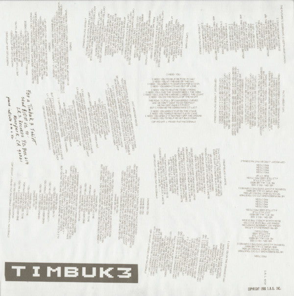 Timbuk 3 - Greetings From Timbuk 3 (NM or M-) (Vinyl LP)