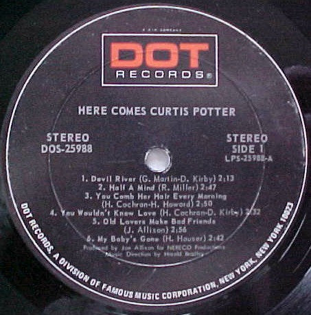 Potter, Curtis - Here Comes Curtis Potter (VG+) (Vinyl LP)