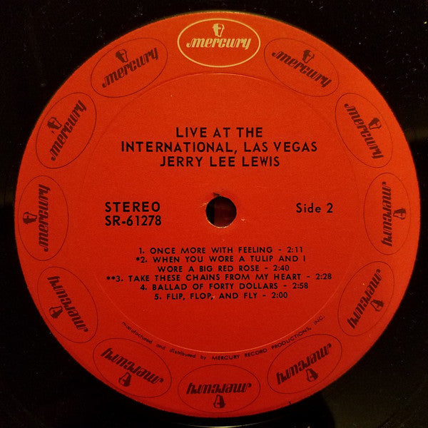 Lewis, Jerry Lee - Live At The International, Las Vegas (VG) (Vinyl LP)