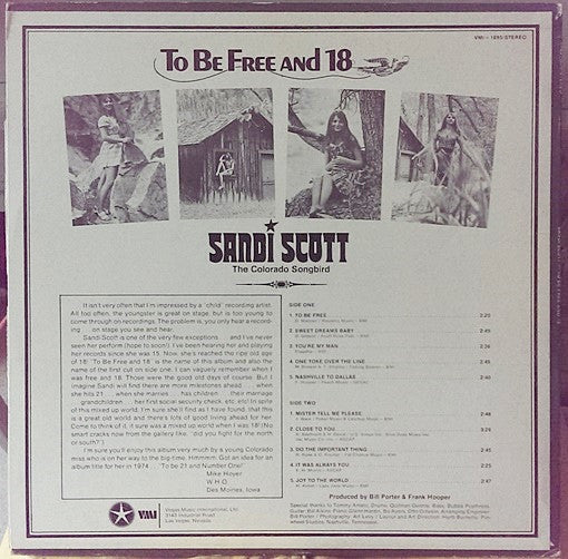 Scott, Sandi - To Be Free And 18 (VG) (Vinyl LP)